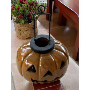 Jack O Lantern Pumpkin Halloween Tealight Candle Holder